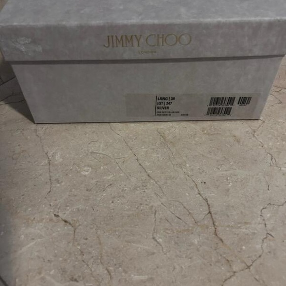 Jimmy Choo Women's Lang Glitter Leather Strappy High-Heel Sandals Size 39 - Picture 8 of 9